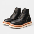 The Ashford — Hand-Lasted Moc Toe Boot - Black