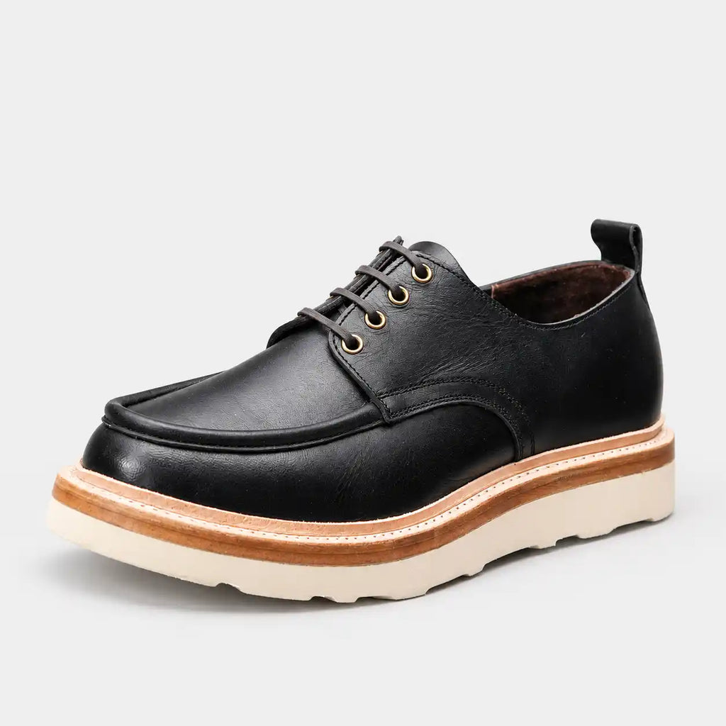 The Calder - Hand-Lasted Moc Oxford - Black