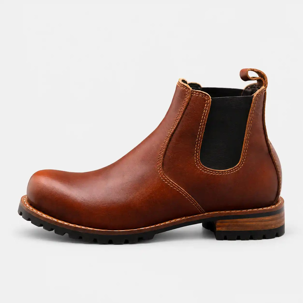 The Rowan — Handcrafted Chelsea Boot - Saddle Tan