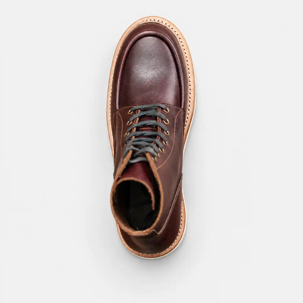 The Ashford — Hand-Lasted Moc Toe Boot - Saddle Tan