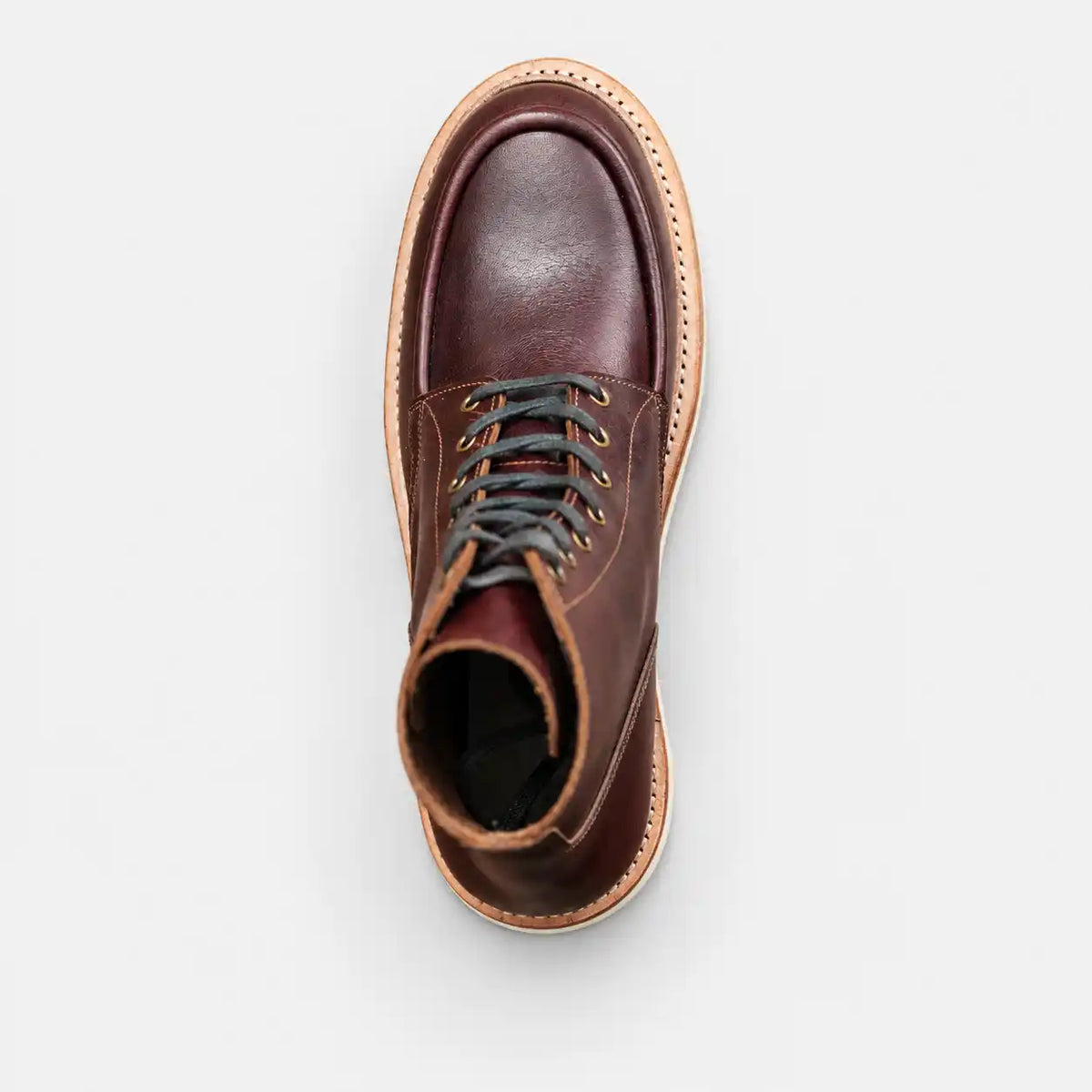 The Ashford — Hand-Lasted Moc Toe Boot - Saddle Tan