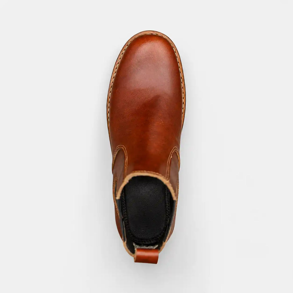 The Rowan — Handcrafted Chelsea Boot - Saddle Tan