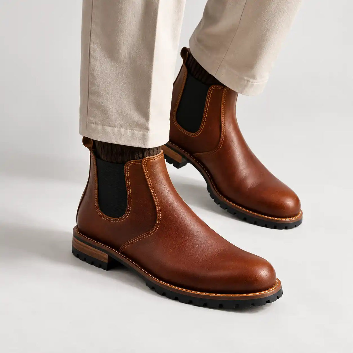 The Rowan — Handcrafted Chelsea Boot - Saddle Tan