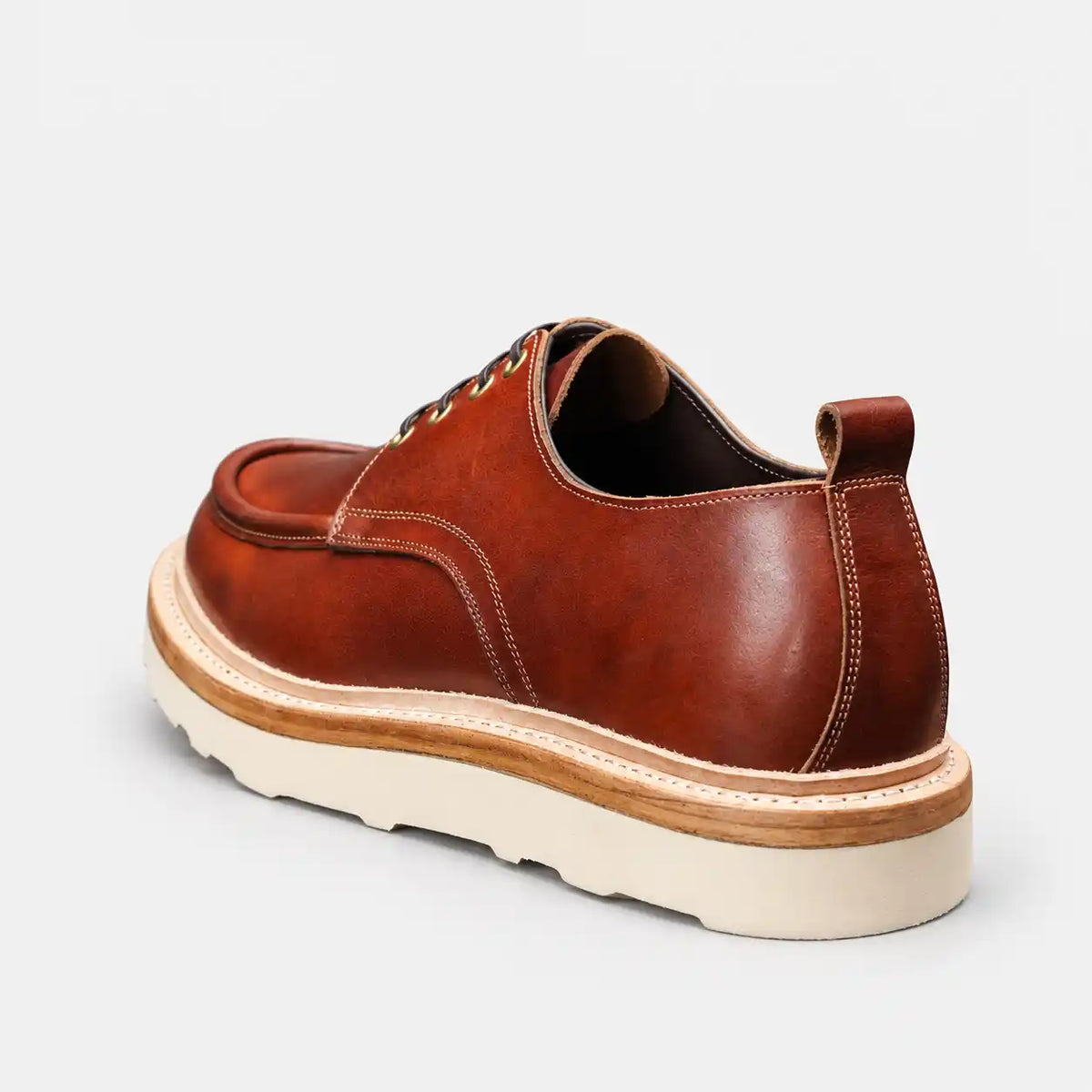 The Calder - Hand-Lasted Moc Oxford - Saddle Tan