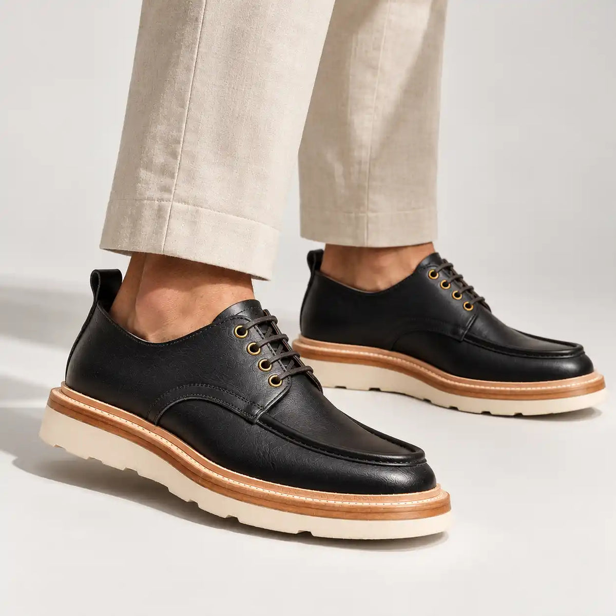 The Calder - Hand-Lasted Moc Oxford - Black
