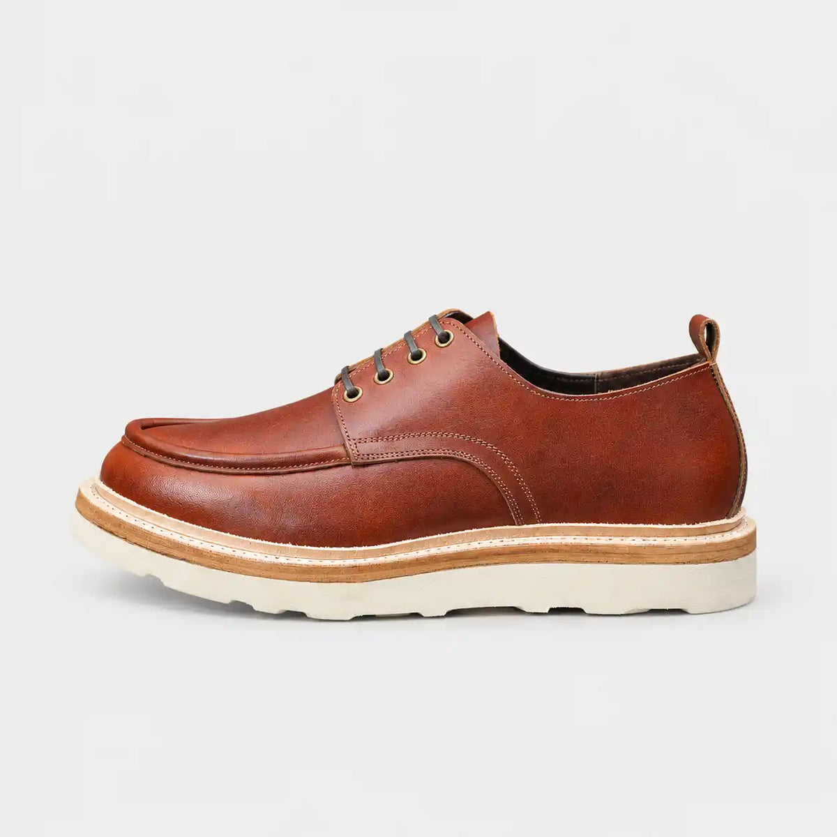 The Calder - Hand-Lasted Moc Oxford - Saddle Tan