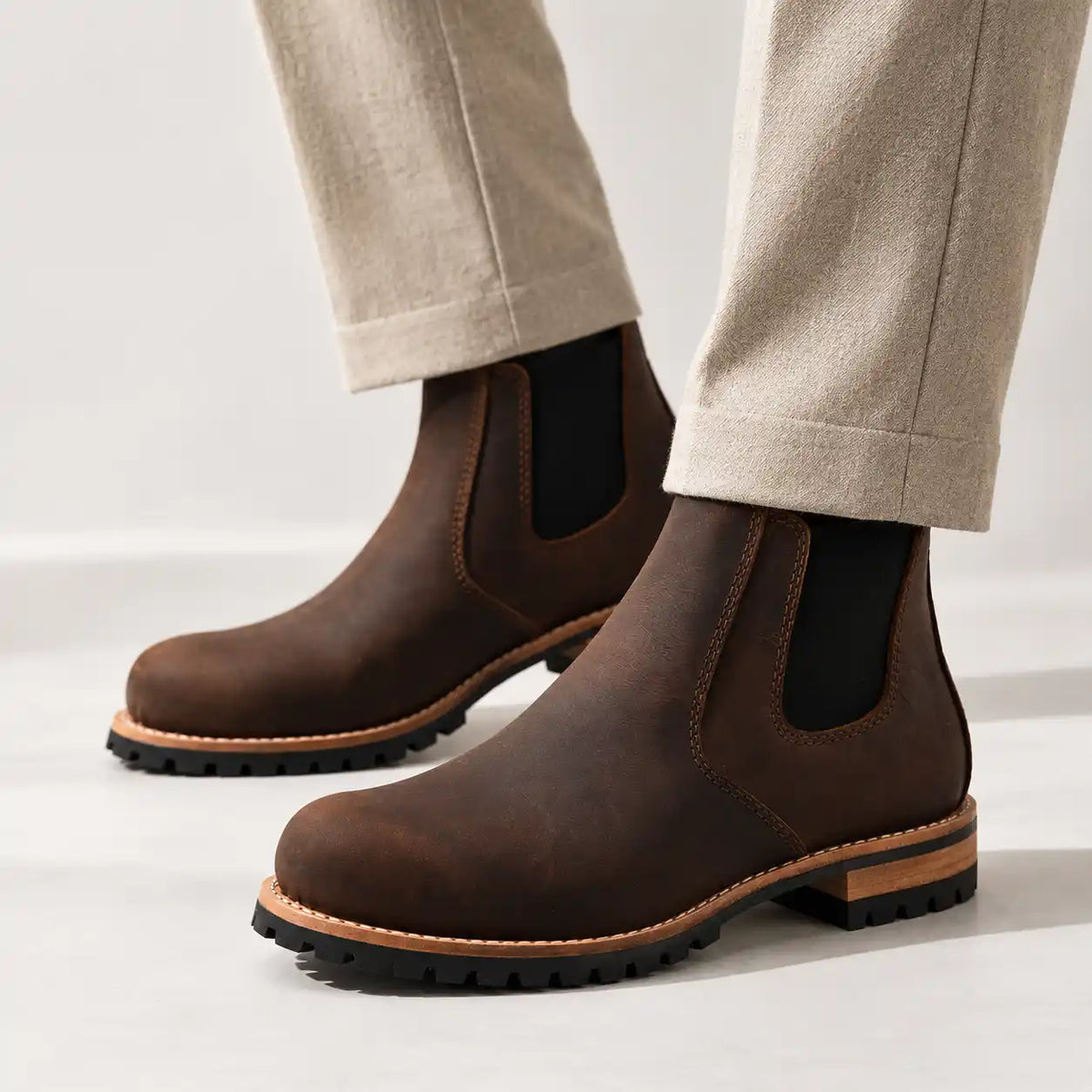 The Rowan — Handcrafted Chelsea Boot - Vintage Brown