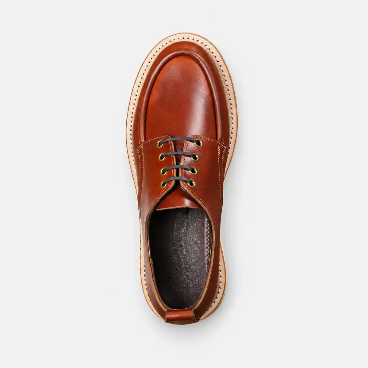 The Calder - Hand-Lasted Moc Oxford - Saddle Tan