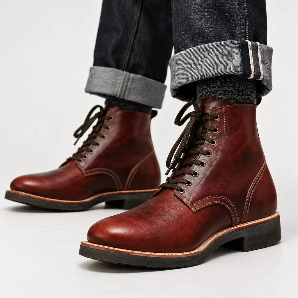 The Sterling — Handcrafted Service Boot - Saddle Tan