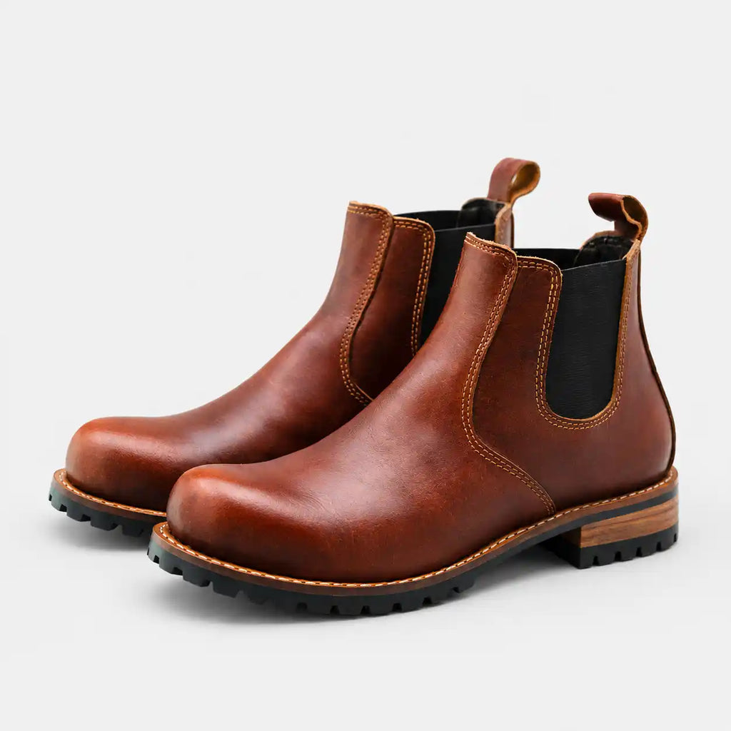 The Rowan — Handcrafted Chelsea Boot - Saddle Tan