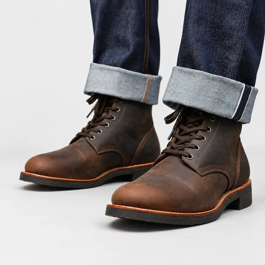 The Sterling — Handcrafted Service Boot - Vintage Brown