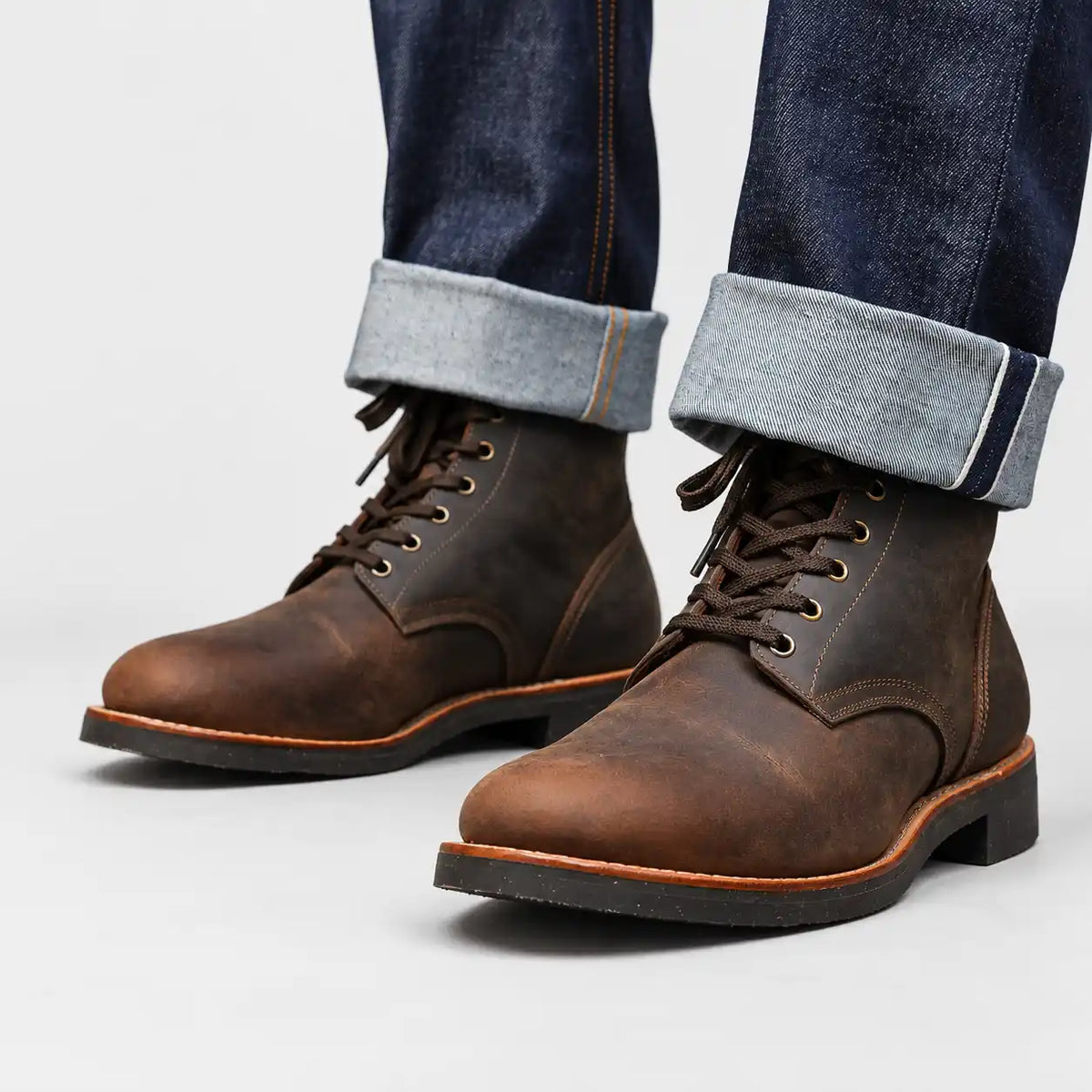 The Sterling — Handcrafted Service Boot - Vintage Brown