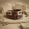 Hamerley Classic Argentine handcrafted polo belt – timeless Argentine-inspired genuine leather design, neutral tones, front view