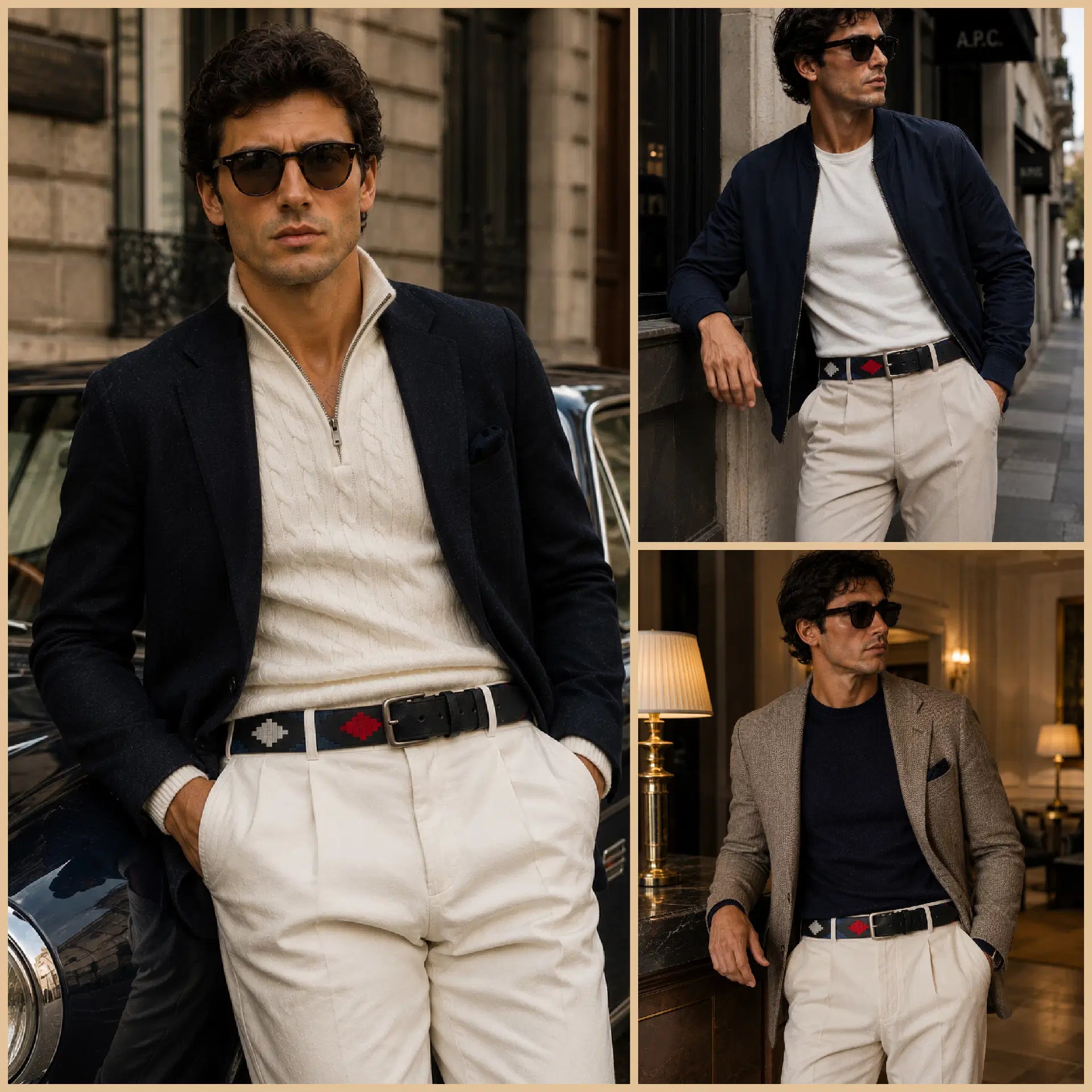 Highland Crest polo belt by Hamerley – collection grid view, premium leather artisan woven belt India