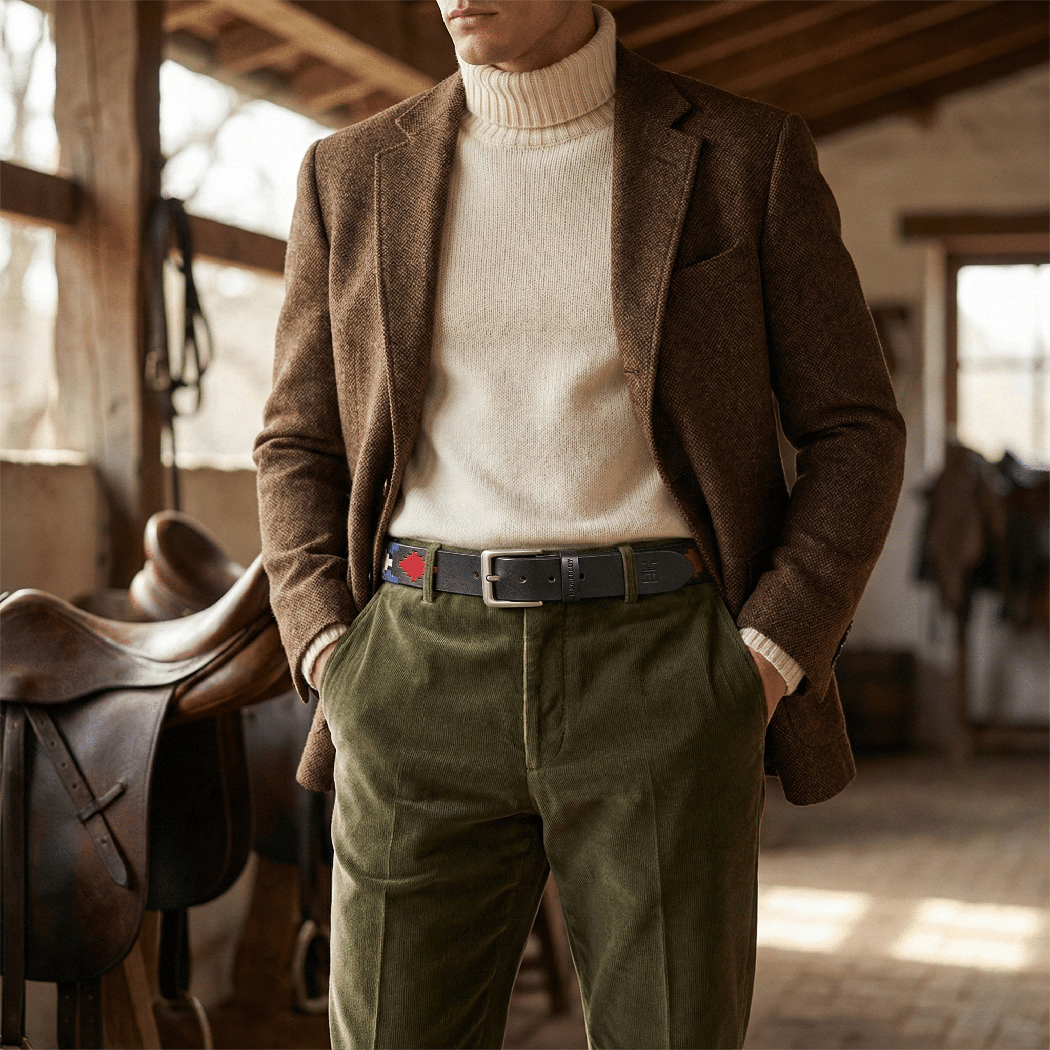 Highland Crest Handcrafted Polo Belt – Genuine Leather