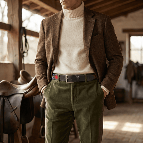 Highland Crest Handcrafted Polo Belt – Genuine Leather