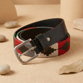 Hamerley Sovereign Field handcrafted polo belt – commanding equestrian design in genuine leather, front view