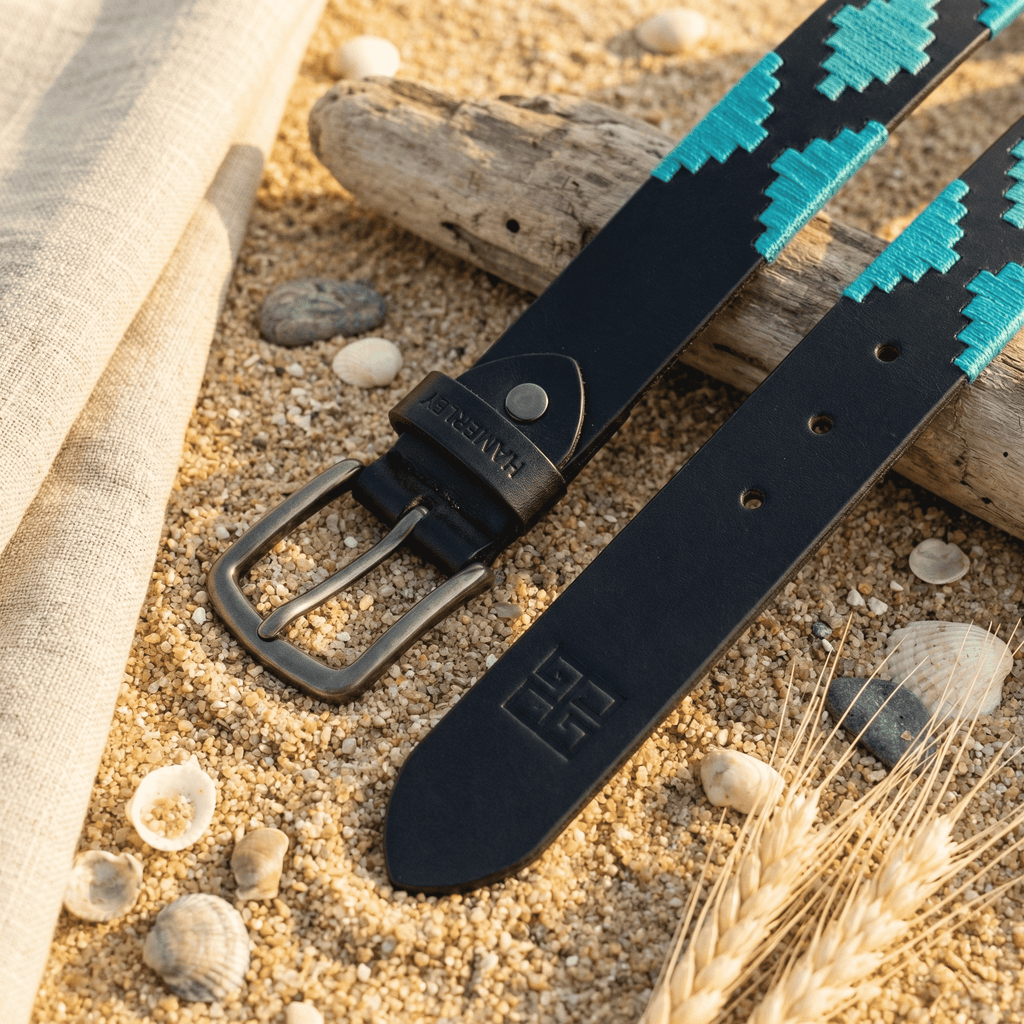 Azure Crest Handcrafted Polo Belt – Genuine Leather