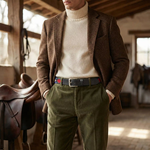 Highland Crest Handcrafted Polo Belt – Genuine Leather